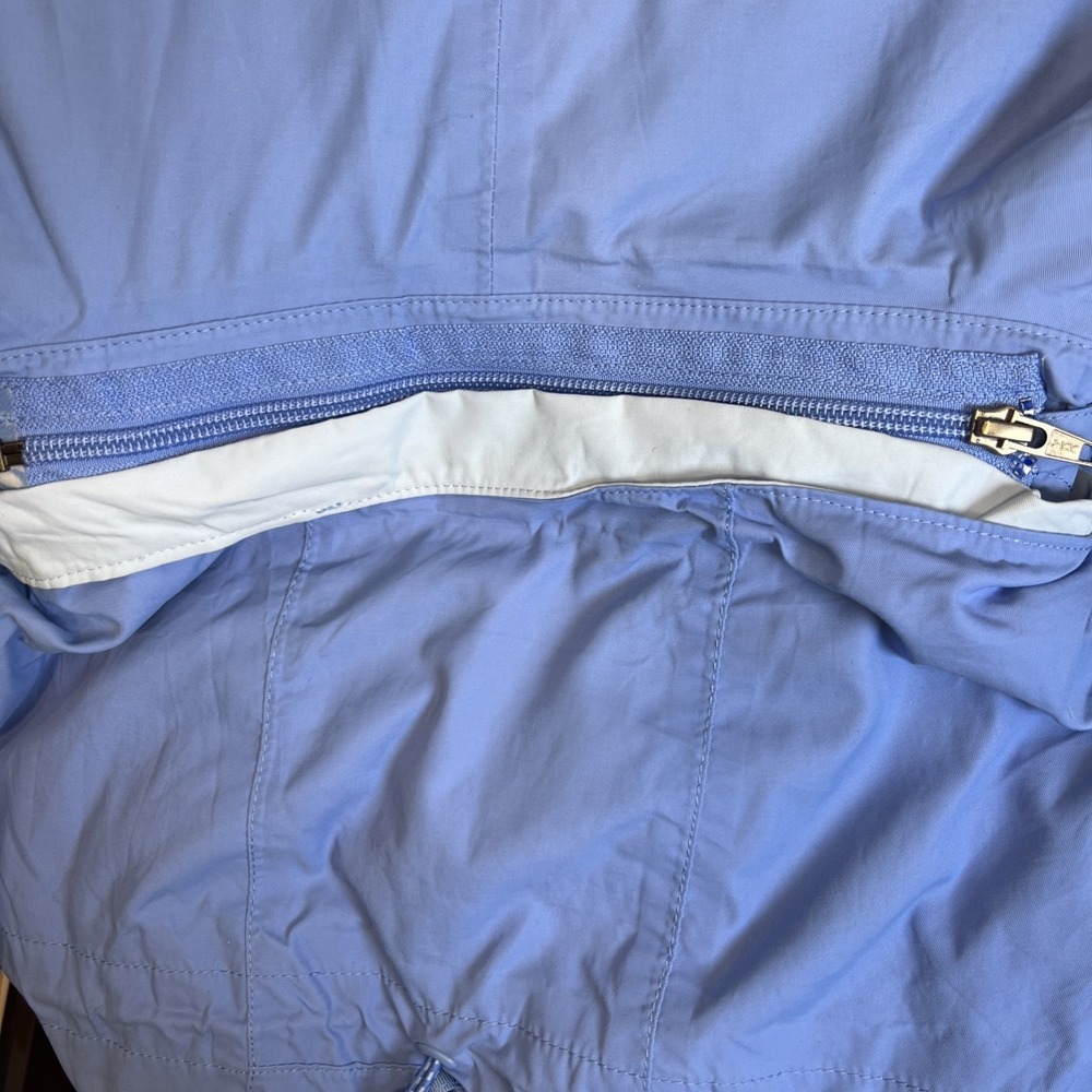 LL Bean Women's M Ski Jacket Sky Blue Light Blue Nylon Insulated Winter Coat - Picture 7 of 16